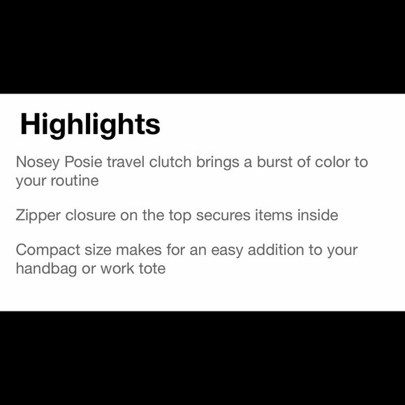 LILLY PULITZER TRAVEL CLUTCH BAG Nosey Posie Print 🌸🌺 - Picture 8 of 8